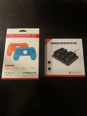 Nintendo Switch 2 Joy Con Charging Dock and controller protective case and strap